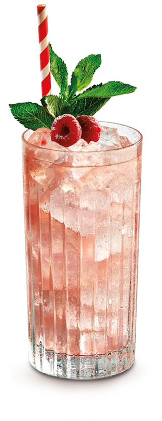 Raspberry & White Collins